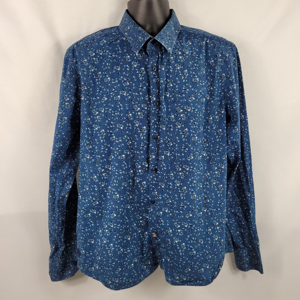 John Lennon Collection Retro Long Sleeve Button-Up Dress Shirt size Mens XL